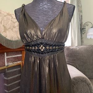 Studio Y size Small gold and black dress top